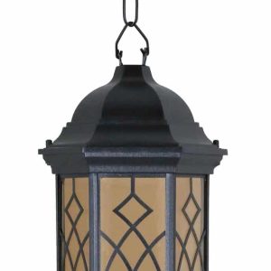 چراغ آویز شش ضلعی بلند طرحدار- کد : bt56101