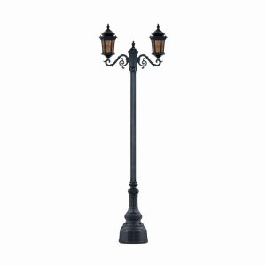 چراغ پارکی دو شاخه معبد سورن کوتاه طرح دار سربالا شاخه S