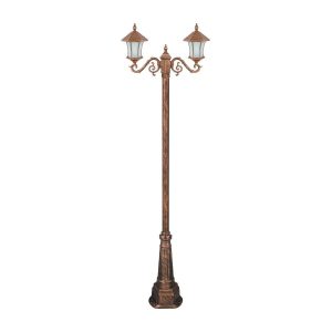 چراغ پارکی دو شاخه ویکتوریا کمرباریک سربالا شاخه S