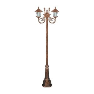 چراغ پارکی دو شاخه ویکتوریا کمرباریک سربالا شاخه P
