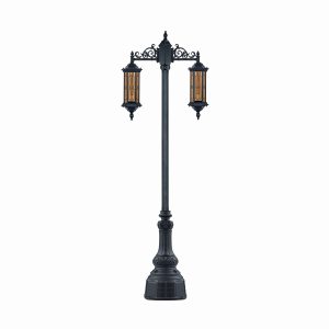 چراغ پارکی دو شاخه سورنا طرح دار سرپایین شاخه J