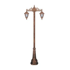 چراغ پارکی دو شاخه مهرگان سرپایین شاخه J